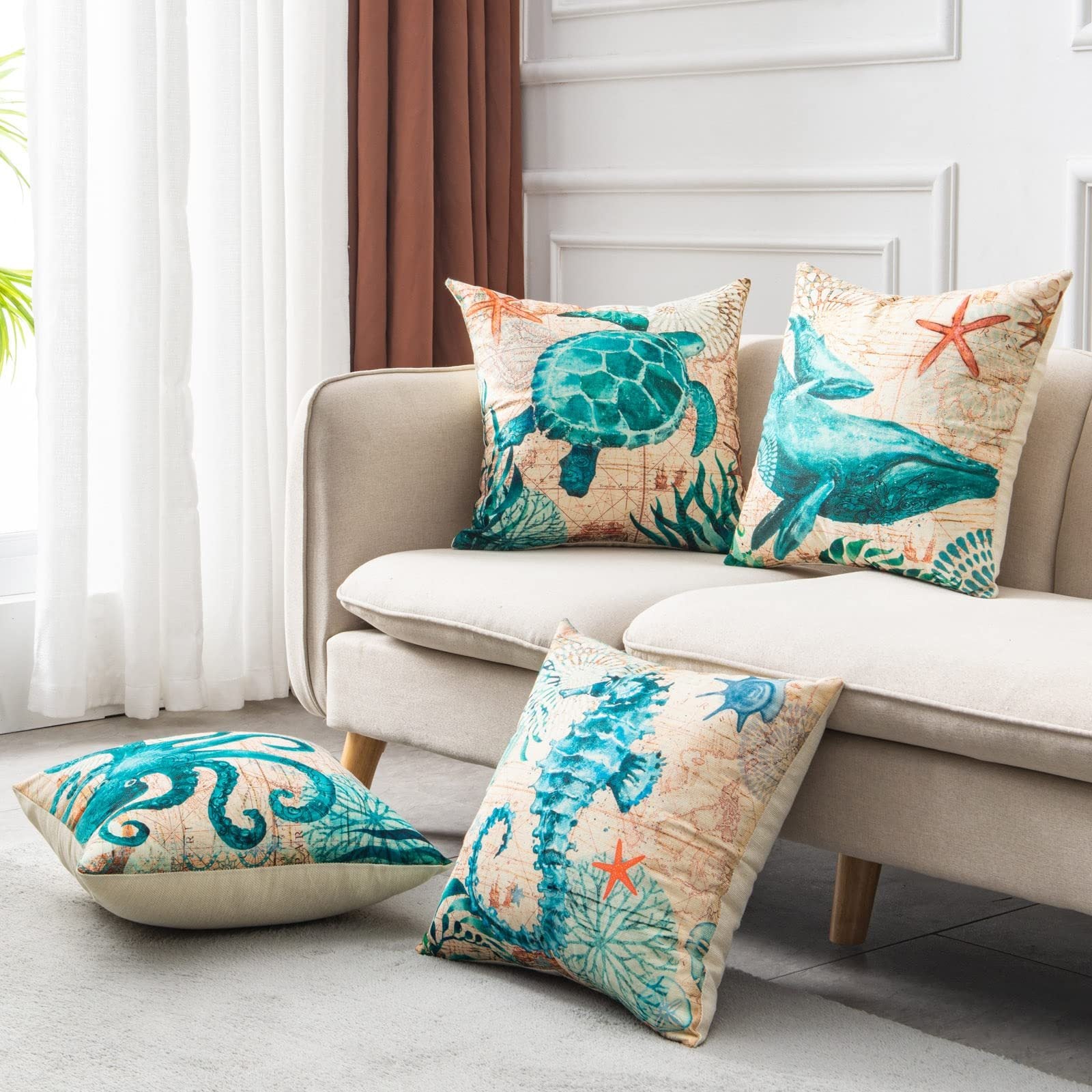 Sea Turtle Cushion Cover