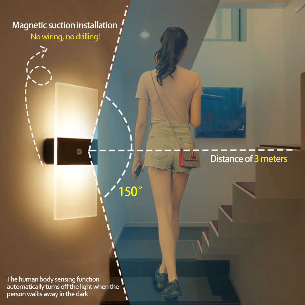 Indoor Sensing USB Rechargeable Wall Lamp