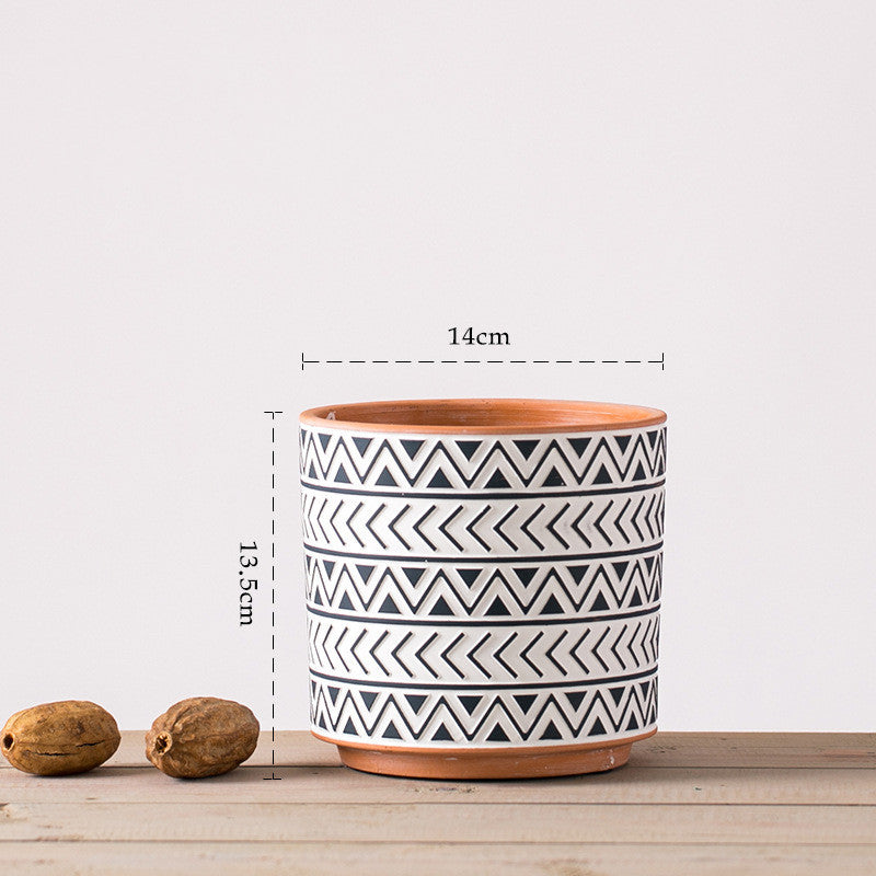 Nordic Style Geometric Ceramic Flower Pots