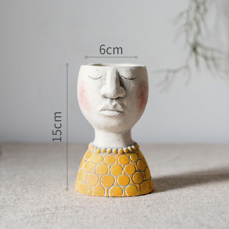 Greek Goddess Head Flower Pot