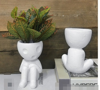 Nordic Creative Ceramic Tree Man Planter