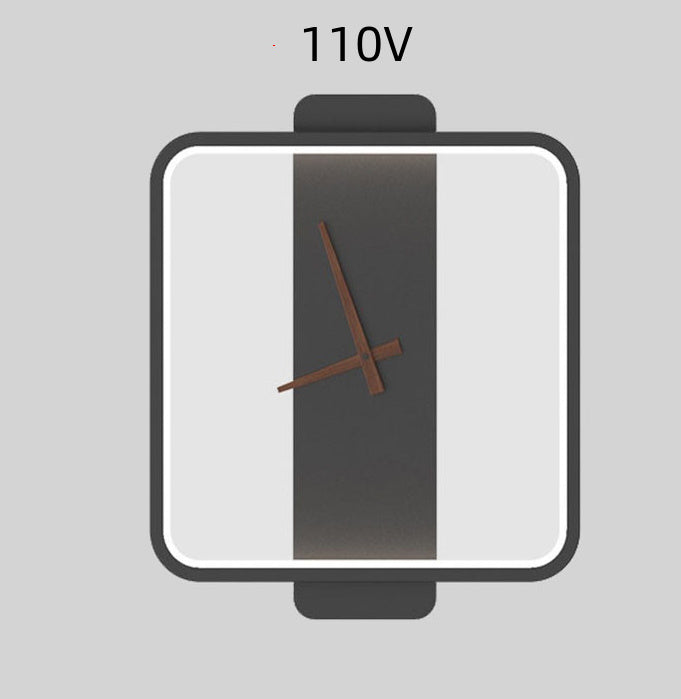 Nordic Wall Lamp with Clock Design