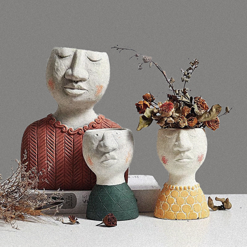 Greek Goddess Head Flower Pot