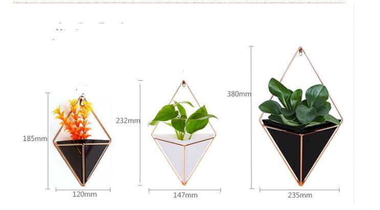 Modern Metal Wall-Mounted Flower Pots