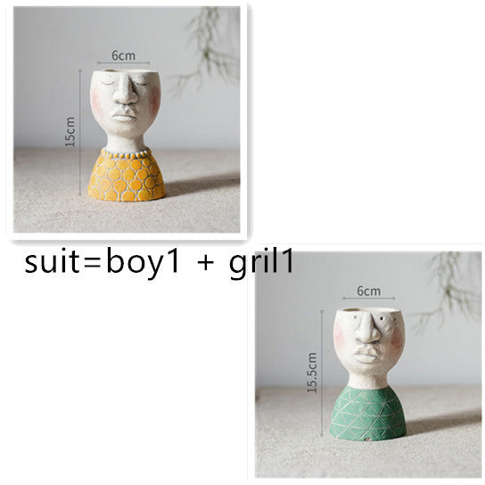Greek Goddess Head Flower Pot