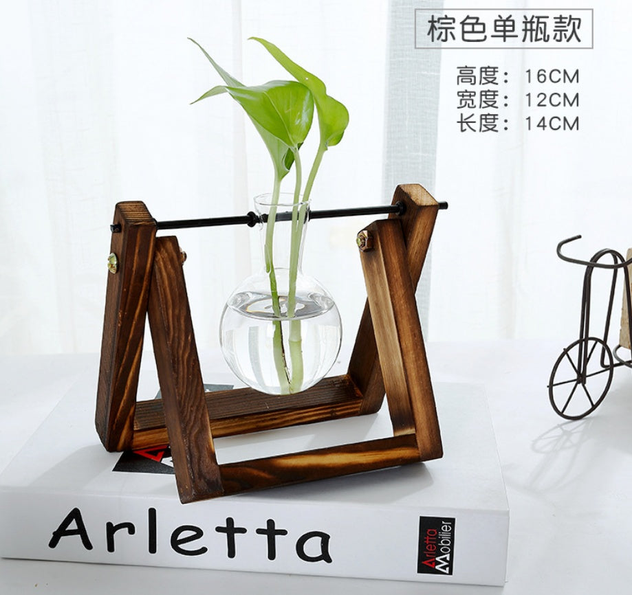 Modern Glass Tabletop Plant Vase