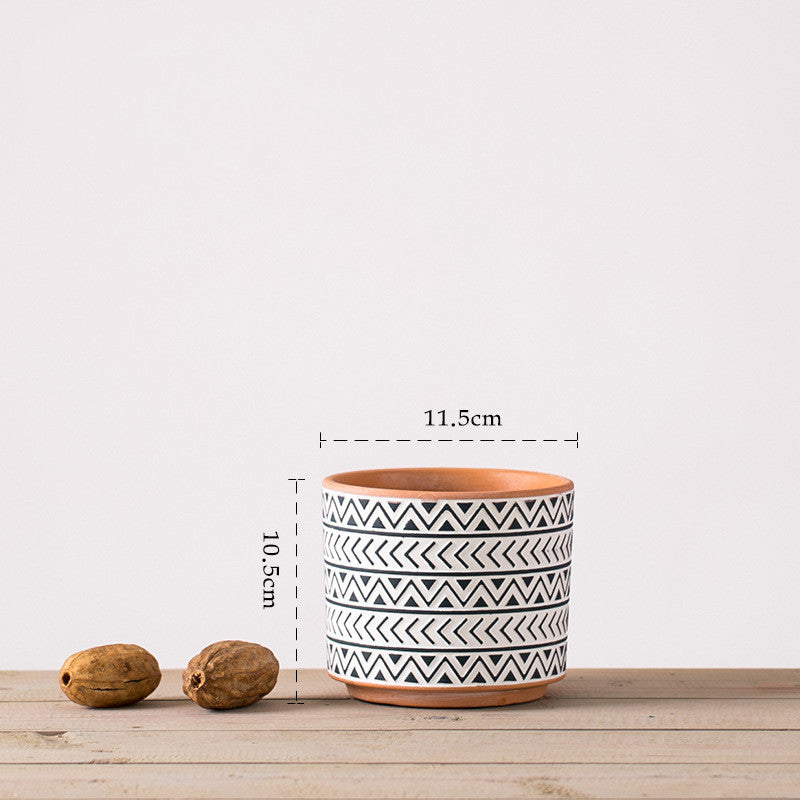 Nordic Style Geometric Ceramic Flower Pots