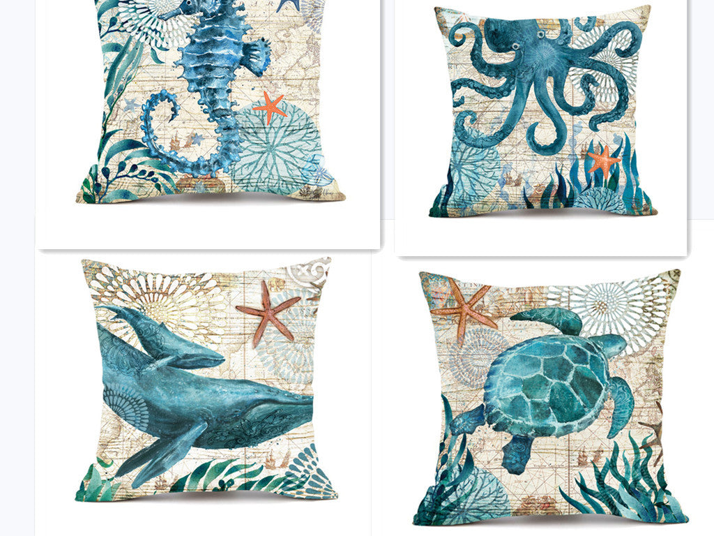 Sea Turtle Cushion Cover