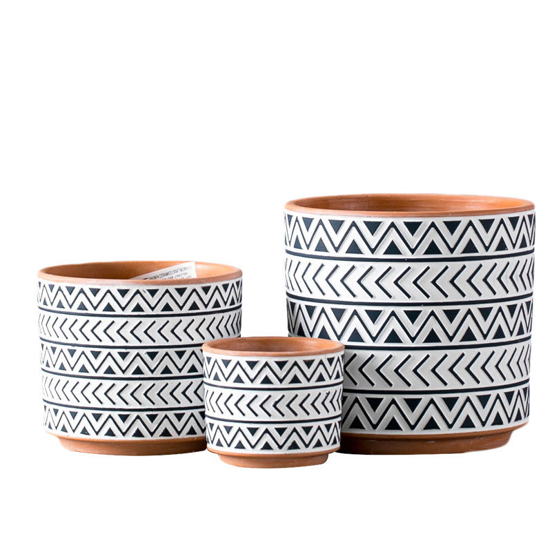 Nordic Style Geometric Ceramic Flower Pots