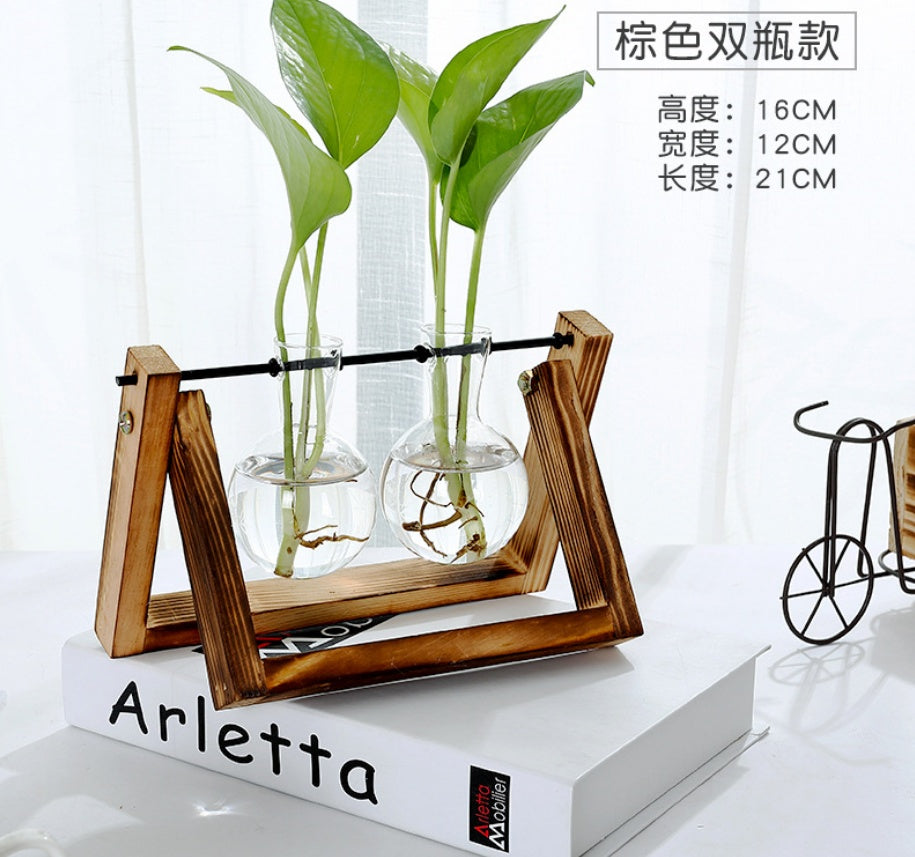 Modern Glass Tabletop Plant Vase