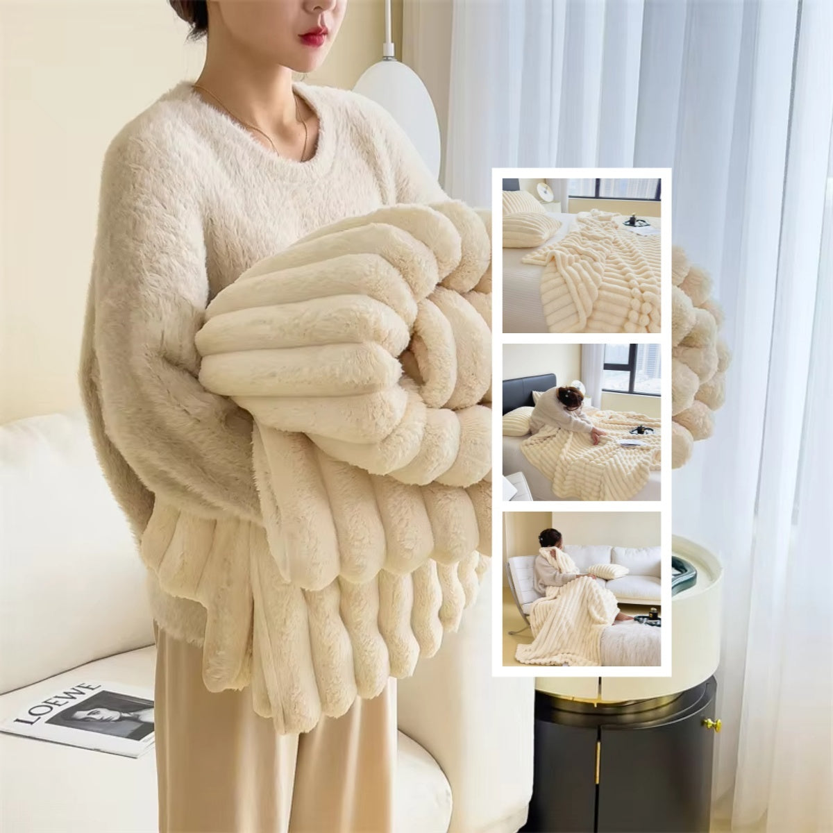 Luxury Bubble Velvet Blanket