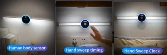 Smart LED Cabinet Light with Clock & Timer