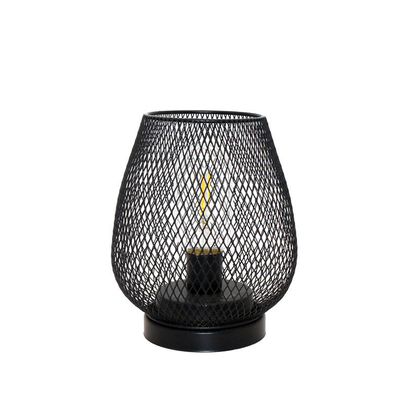 Retro Iron Birdcage Table Lamp