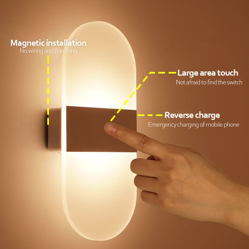 Indoor Sensing USB Rechargeable Wall Lamp