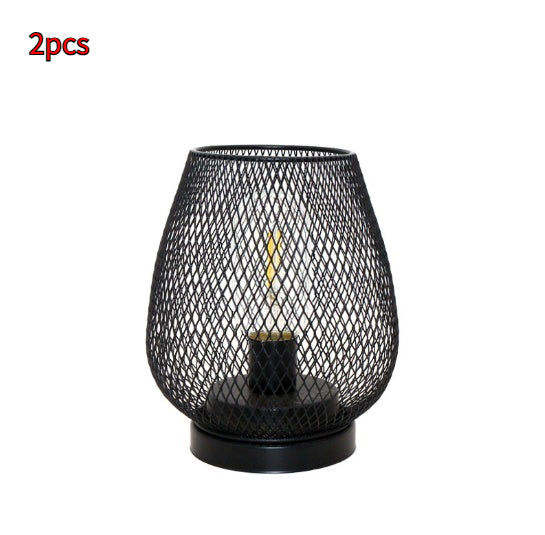 Retro Iron Birdcage Table Lamp