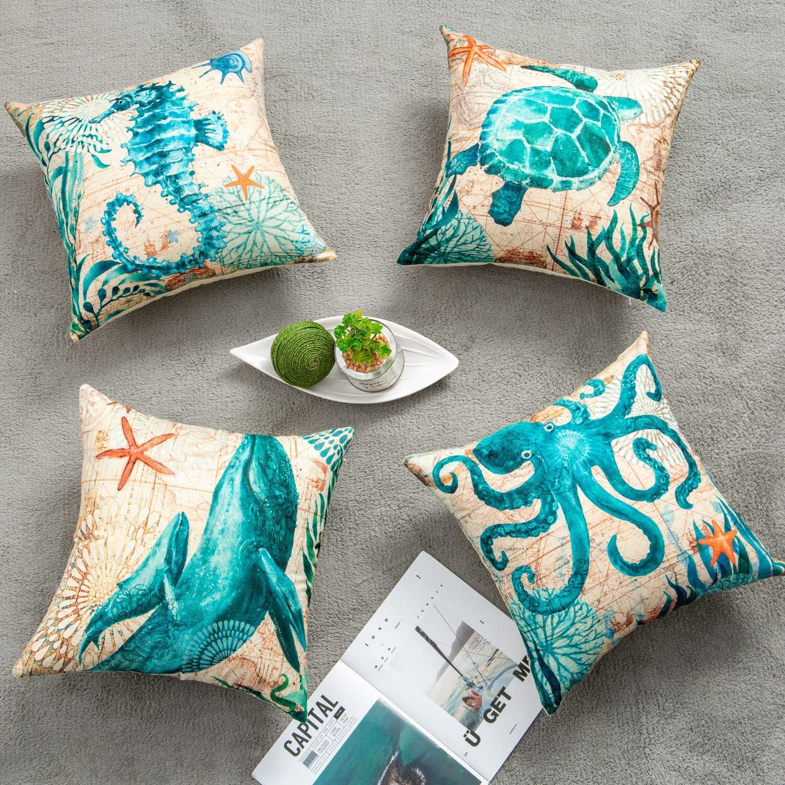 Sea Turtle Cushion Cover